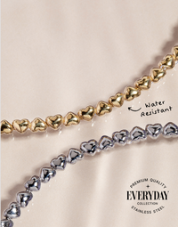 Heart Charm Tennis Bracelet