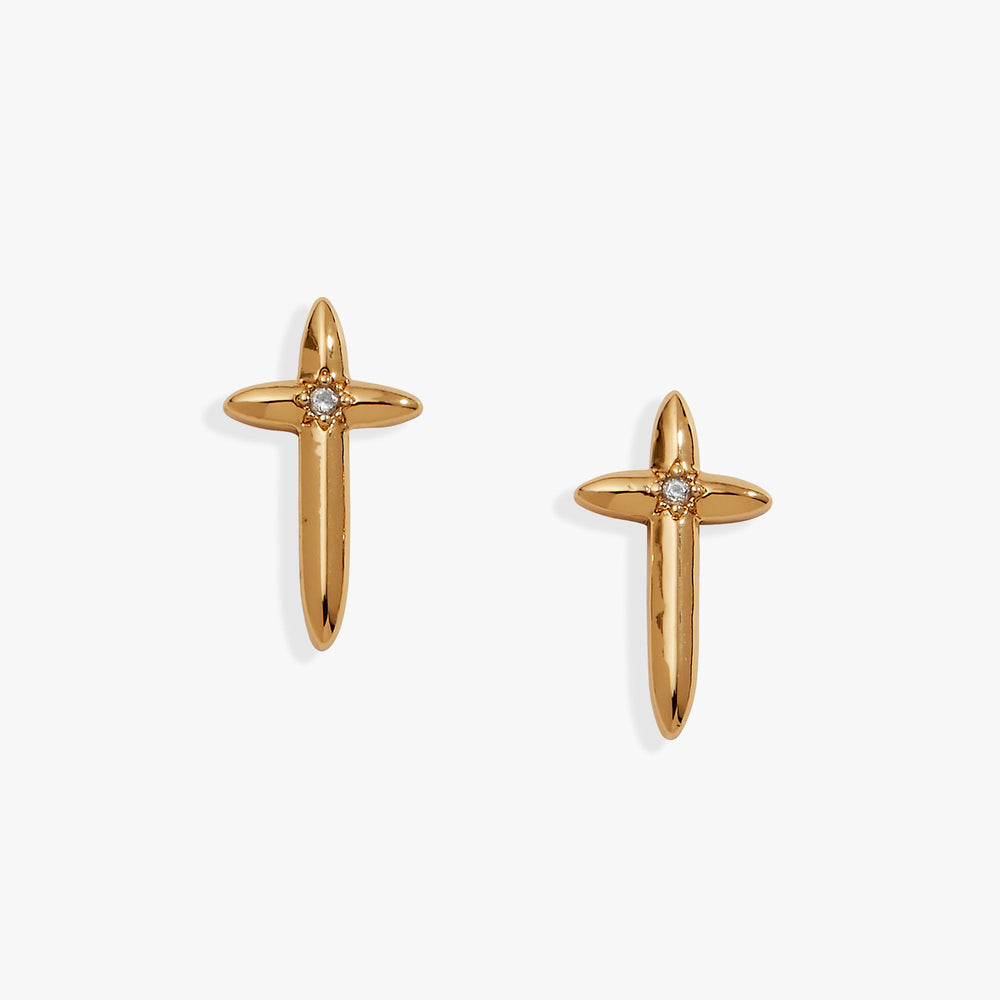 4:13 Cross Stud Earrings