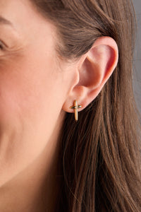 4:13 Cross Stud Earrings
